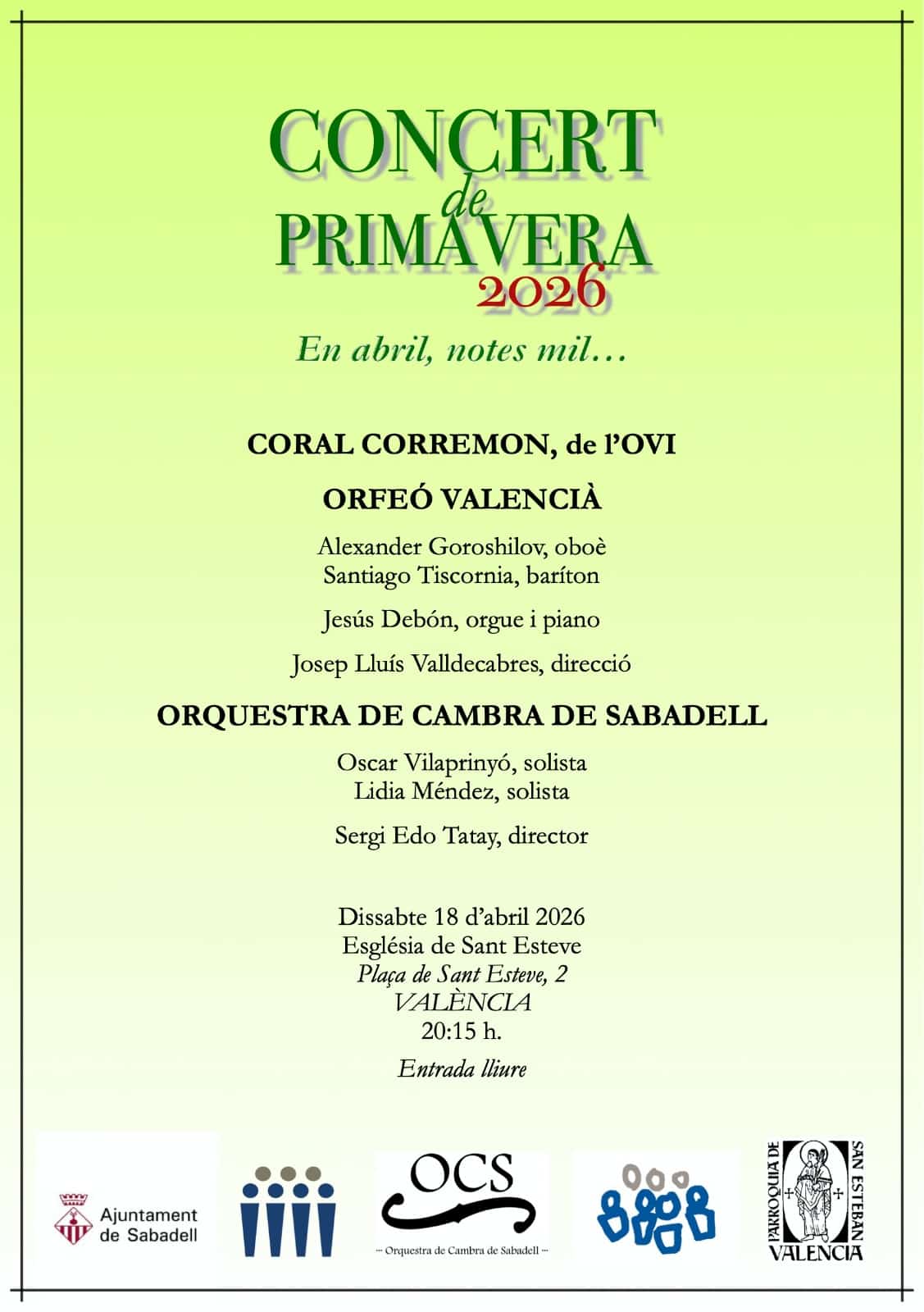 Concert de primavera 2026